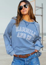 Load image into Gallery viewer, Washed Navy Hammill &amp; Co Logo Vintage Sweat - Hammill &amp; Co