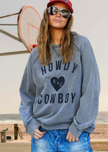 Load image into Gallery viewer, Washed Black &#39;Howdy Cowboy&#39; Vintage Sweat - Hammill &amp; Co