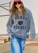 Load image into Gallery viewer, Washed Black &#39;Howdy Cowboy&#39; Vintage Sweat - Hammill &amp; Co