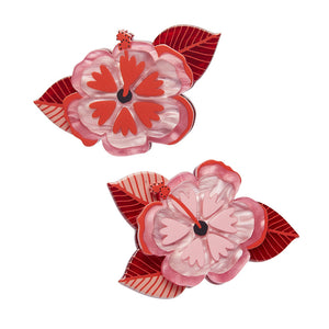 Halcyon Hibiscus Hair Clips Set - 2 Piece - Erstwilder x Jocelyn Proust
