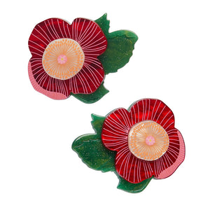 Pretty Poppies Hair Clips Set - 2 Piece - Erstwilder x Jocelyn Proust