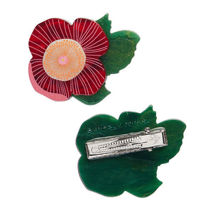 Pretty Poppies Hair Clips Set - 2 Piece - Erstwilder x Jocelyn Proust