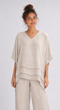 Load image into Gallery viewer, Camel Layered Linen Top