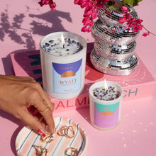 Load image into Gallery viewer, Hunti Camellia + Lotus Blossom Crystal Mini Candle