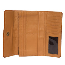 Load image into Gallery viewer, Gordon Tan &amp; White Cowhide Hand Painted Tooled Leather Trifold Wallet