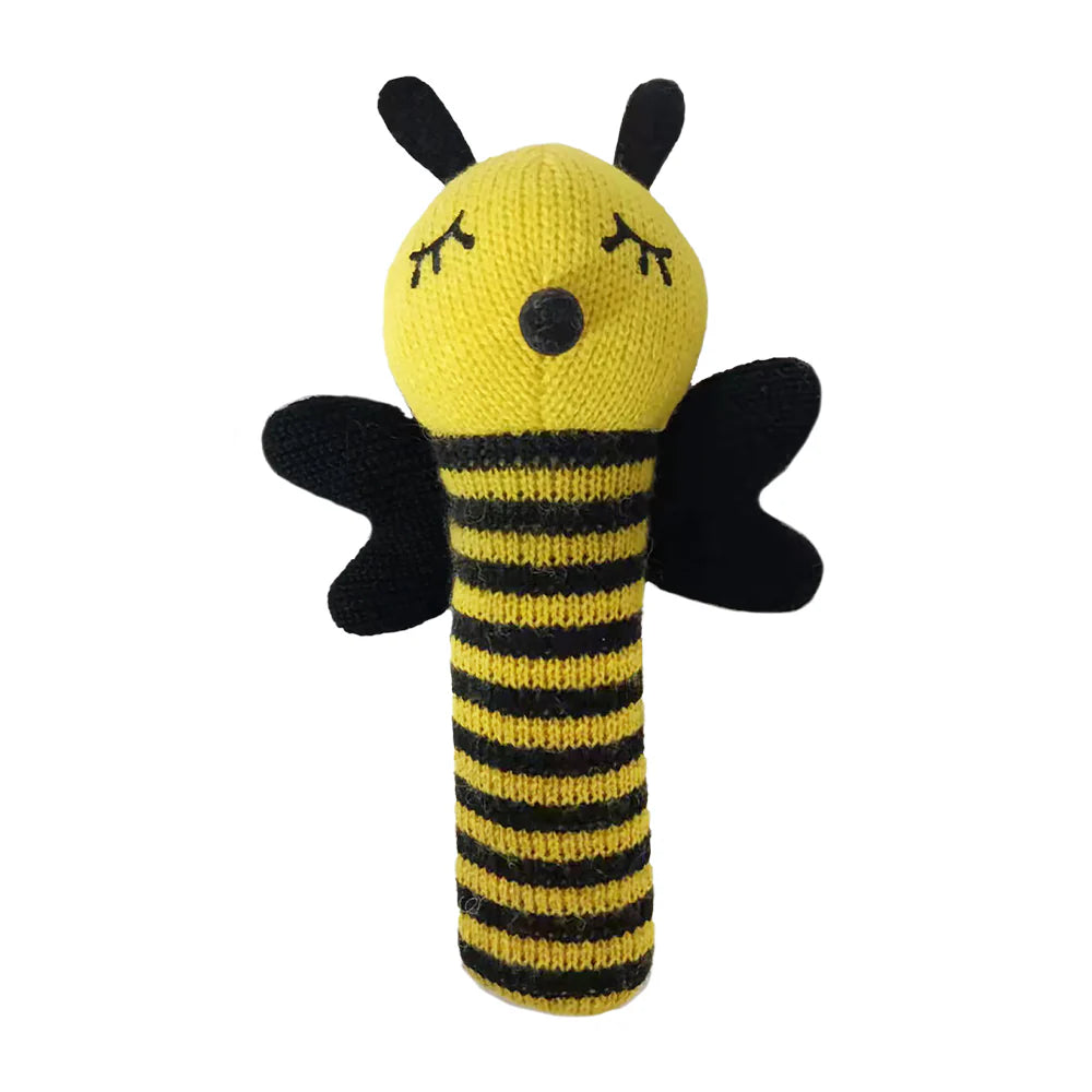 Bumble Bee Knit Hand Rattle