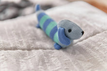 Load image into Gallery viewer, Blue Dachshund Knit Rattle