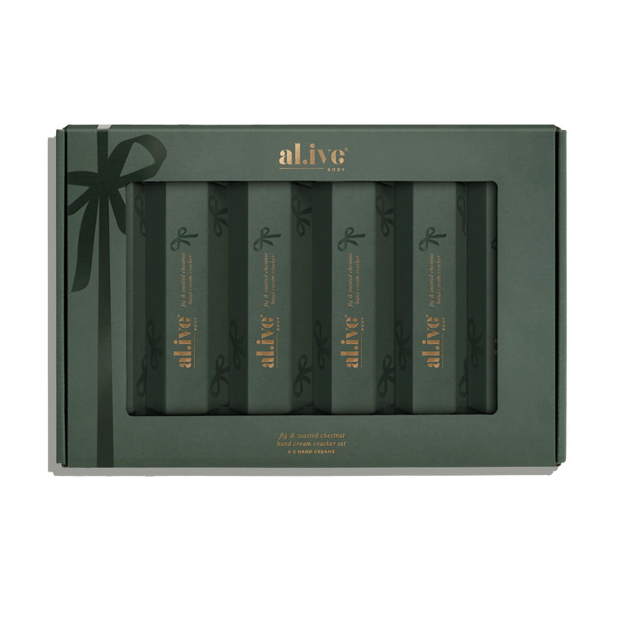 Fig & Toasted Chestnut Hand Cream Cracker Set - al.ive body