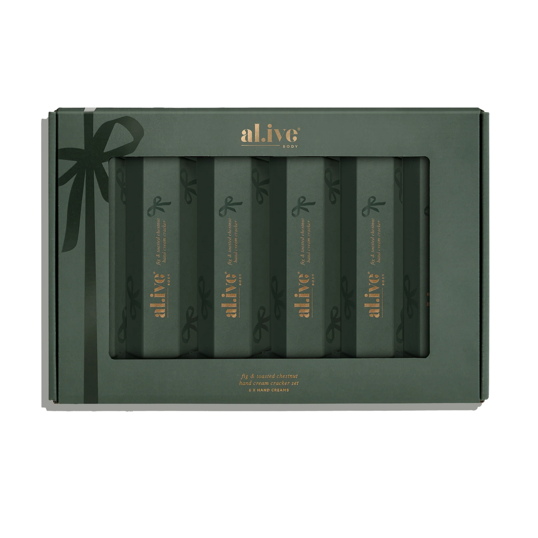 Fig & Toasted Chestnut Hand Cream Cracker Set - al.ive body
