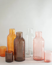 Load image into Gallery viewer, Smoke Grey Carafe &amp; Cup Set - Handblown Recycled Glass