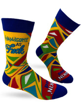 Load image into Gallery viewer, 'Handsome As Fuck' Men's Novelty Crew Socks