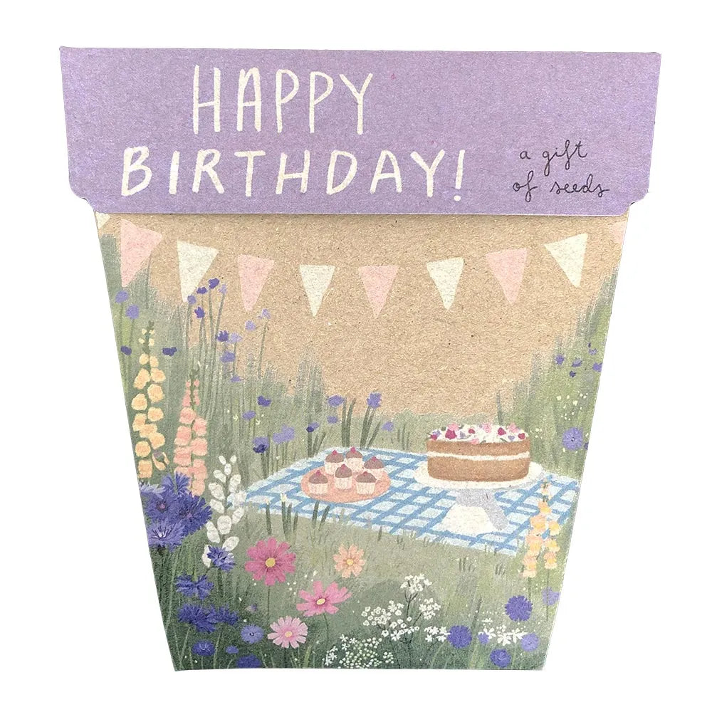 Happy Birthday Picnic Gift of Seeds - Card