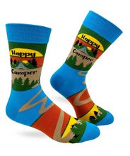 Load image into Gallery viewer, 'Happy Camper' Men's Novelty Crew Socks