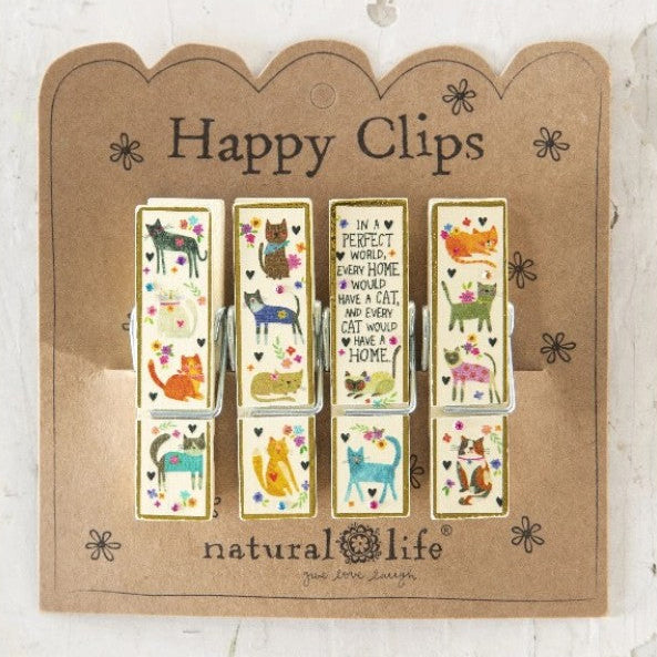 'Every Cat Has A Home' Happy Clips 4pk