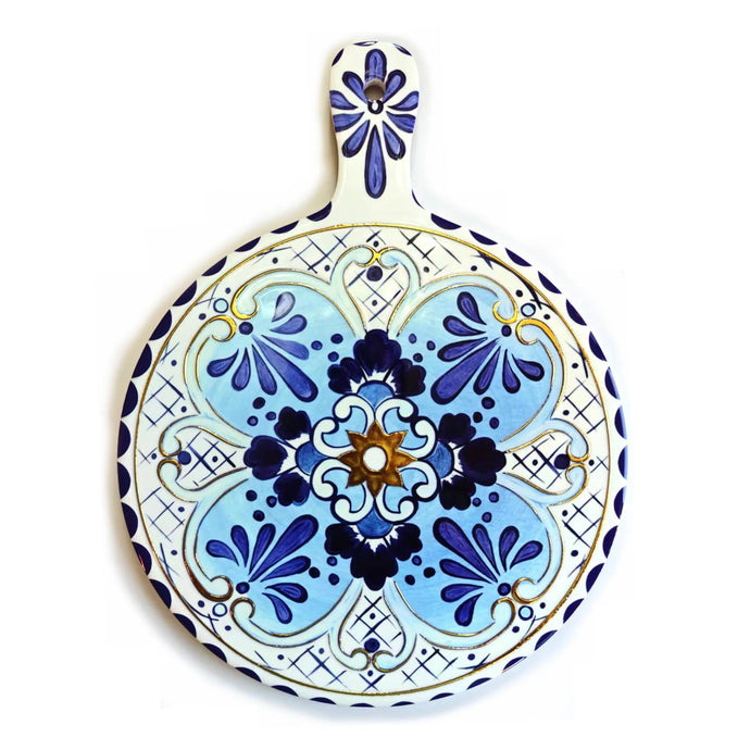 Blue/Yellow Harlow Ceramic Handled Trivet