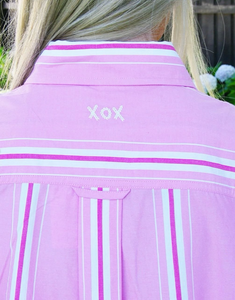 Harriot Shirt in Pink Sherbet Stripe - Who's Charlie