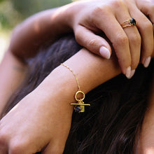 Load image into Gallery viewer, Herkimer Quartz Healing Bracelet in Gold
