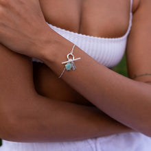 Load image into Gallery viewer, Green Line Jasper Healing Bracelet in Silver