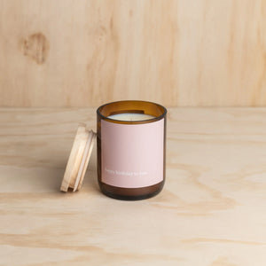 'Happy Birthday' Pink Heartfelt Quote Candle - Commonfolk Collective