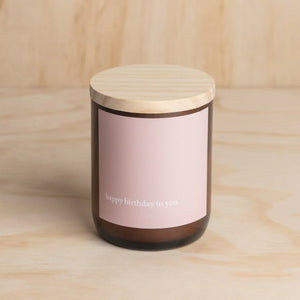 'Happy Birthday' Pink Heartfelt Quote Candle - Commonfolk Collective