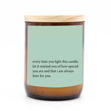 Load image into Gallery viewer, &#39;Always Here For You&#39; Heartfelt Quote Candle - Commonfolk Collective