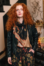 Load image into Gallery viewer, &#39;Heart Of Gold&#39; Scarf with Swallow &amp; Sacred Heart Print - Market of Stars