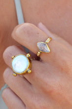 Load image into Gallery viewer, Gold Herkimer Diamond Ring - ToniMay