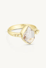 Load image into Gallery viewer, Gold Herkimer Diamond Ring - ToniMay