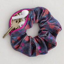 Load image into Gallery viewer, Dark Floral Scrunchie with Hideaway Pocket