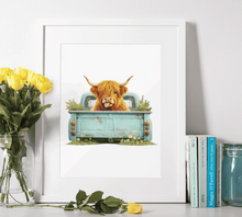 Load image into Gallery viewer, Highland Cow Country Ride Wooden Puzzle
