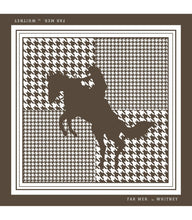 Load image into Gallery viewer, 'Houndstooth Horse' Chocolate Silk Bandana Scarf - Farmer By Whitney