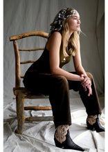 Load image into Gallery viewer, 'Houndstooth Horse' Chocolate Silk Bandana Scarf - Farmer By Whitney