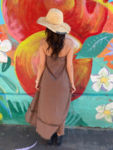 Load image into Gallery viewer, Brown Lace Ladder Maxi Dress - By Frankie