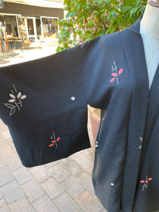 Black/Cream/Red Authentic Japanese Kimono