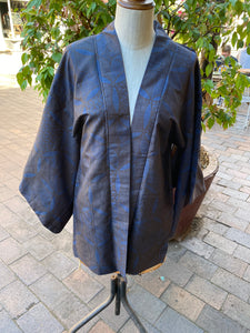 Blue 'Flower of Life' Authentic Japanese Kimono