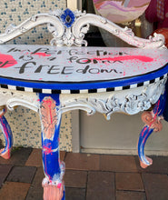 Load image into Gallery viewer, &quot;Imperfection is a form of Freedom&quot; - Repurposed Hall Table