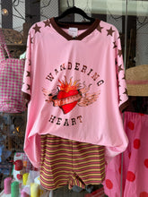 Load image into Gallery viewer, Caramel /pink Stripe Mini Shorts - By Frankie