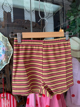Load image into Gallery viewer, Caramel /pink Stripe Mini Shorts - By Frankie