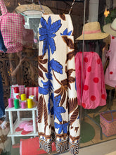Load image into Gallery viewer, Chocolate/Blue Palm Maxi dress - By Frankie
