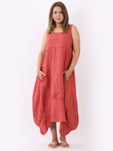 Load image into Gallery viewer, Sugar Poppy 100% Linen Slouchy Dress
