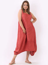Load image into Gallery viewer, Sugar Poppy 100% Linen Slouchy Dress
