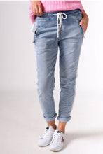 Load image into Gallery viewer, Denim Jogger with Silver Trim - Italian Star