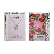 Load image into Gallery viewer, Daughter &#39;Love You to the Moon and Back&#39; Jewellery Card
