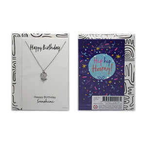 'Happy Birthday Sunshine' Jewellery Card