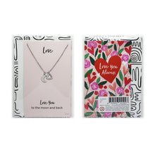 Load image into Gallery viewer, &#39;Love You to the Moon and Back&#39; Jewellery Card