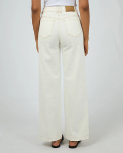 Jacqui Wide Leg Jean in Vintage White - All About Eve