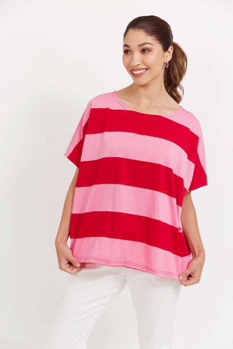 Garnet Jardin Stripe T-Shirt OSFA