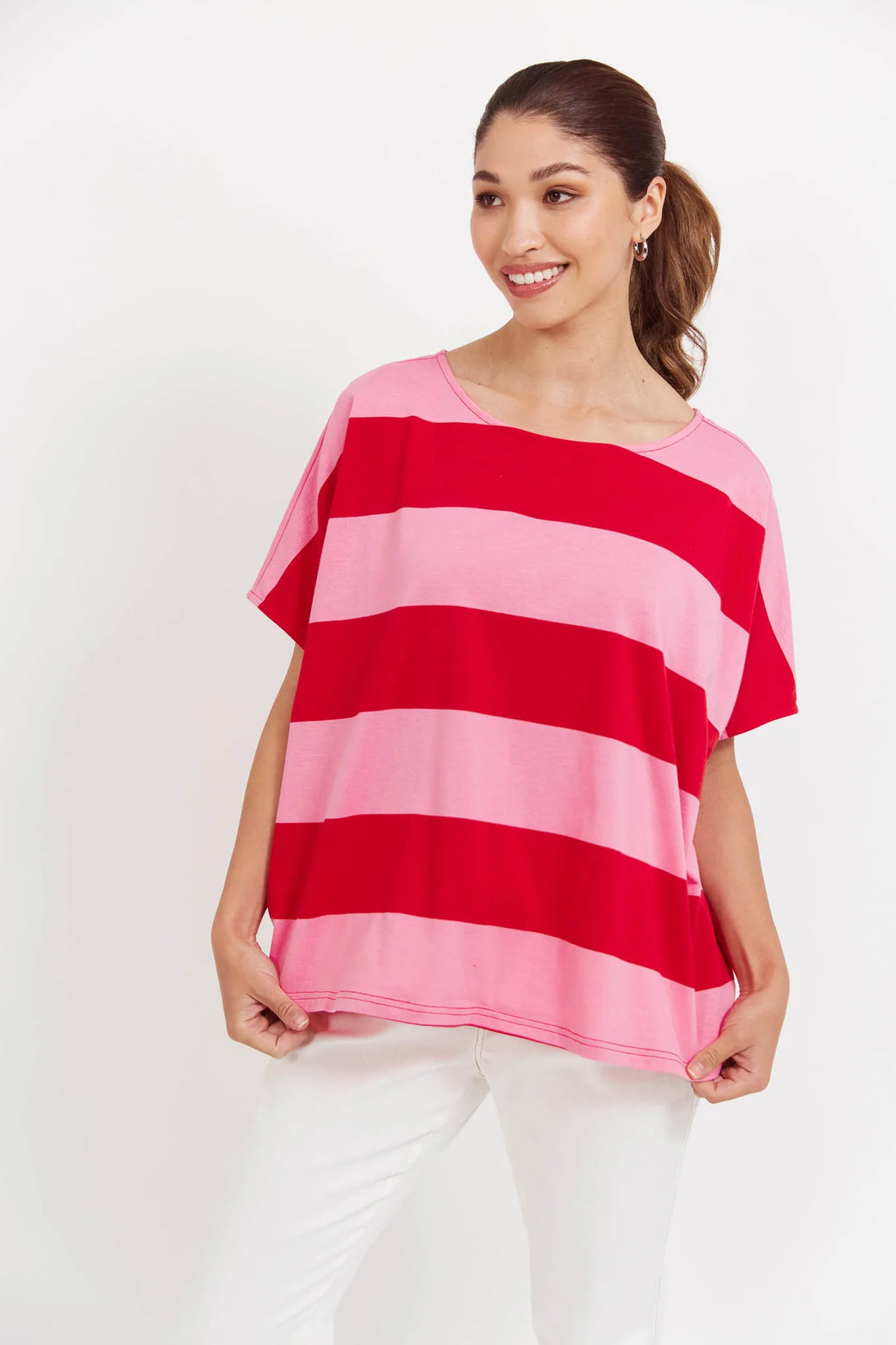 Garnet Jardin Stripe T-Shirt OSFA
