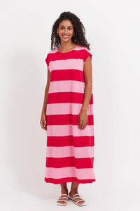 Garnet Jardin Stripe T-Shirt Dress