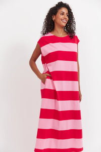 Garnet Jardin Stripe T-Shirt Dress